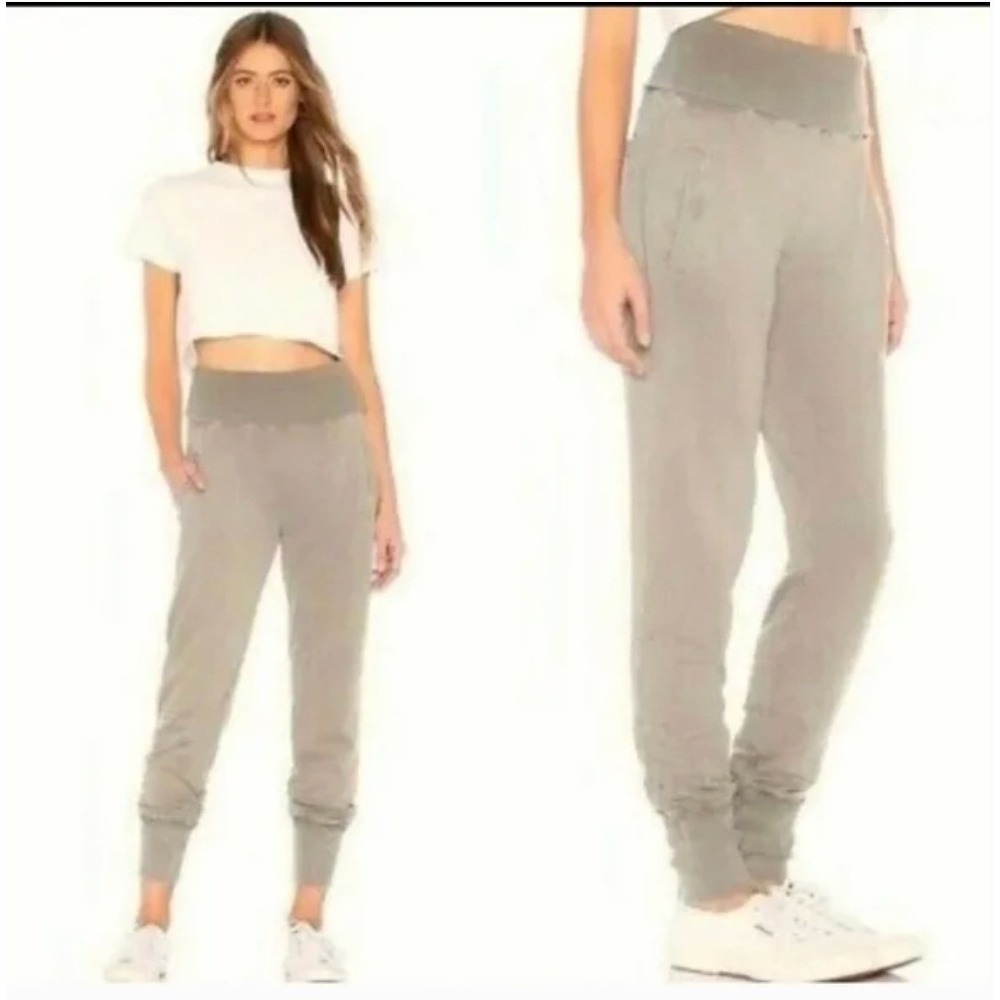 Young Fabulous & Broke Tan Joggers‎ | XS | Fold Over High Waisted | Lettuce Edge